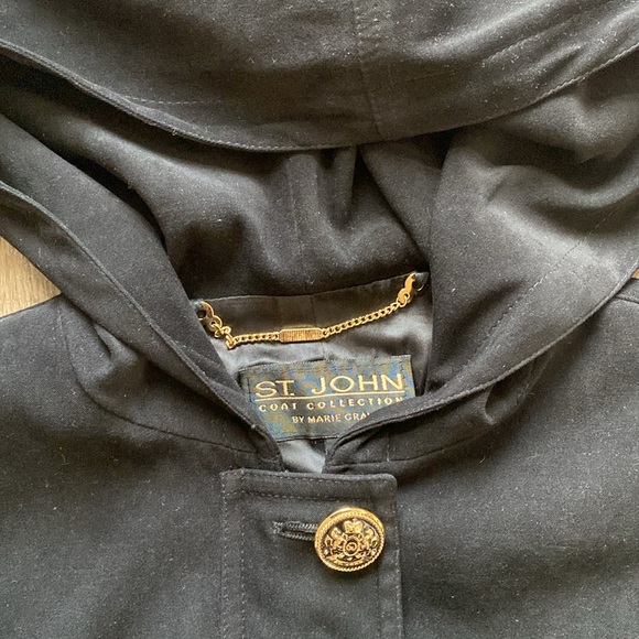 St. John Coat Collection by Marie Gray Hooded Long Jacket - Picture 2 of 15
